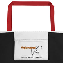 Load image into Gallery viewer, HBCU Educated White All-Over Print Large Tote Bag