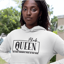 Load image into Gallery viewer, Black Queen Chess Piece Unisex Hoodie - Melanated Vibes