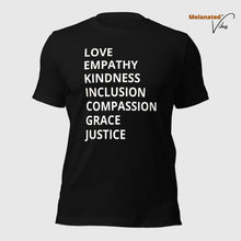 Load image into Gallery viewer, Love, Empathy, Inclusion Unisex Tee
