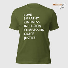 Load image into Gallery viewer, Love, Empathy, Inclusion Unisex Tee
