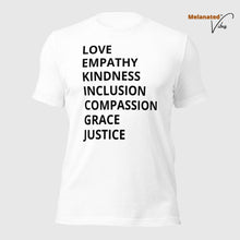 Load image into Gallery viewer, Love, Empathy, Inclusion Unisex Tee
