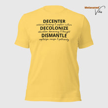 Load image into Gallery viewer, Decenter, Decolonize, Dismantle Unisex Tee
