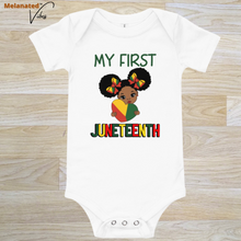 Load image into Gallery viewer, My First Juneteenth Baby Girl Bodysuit
