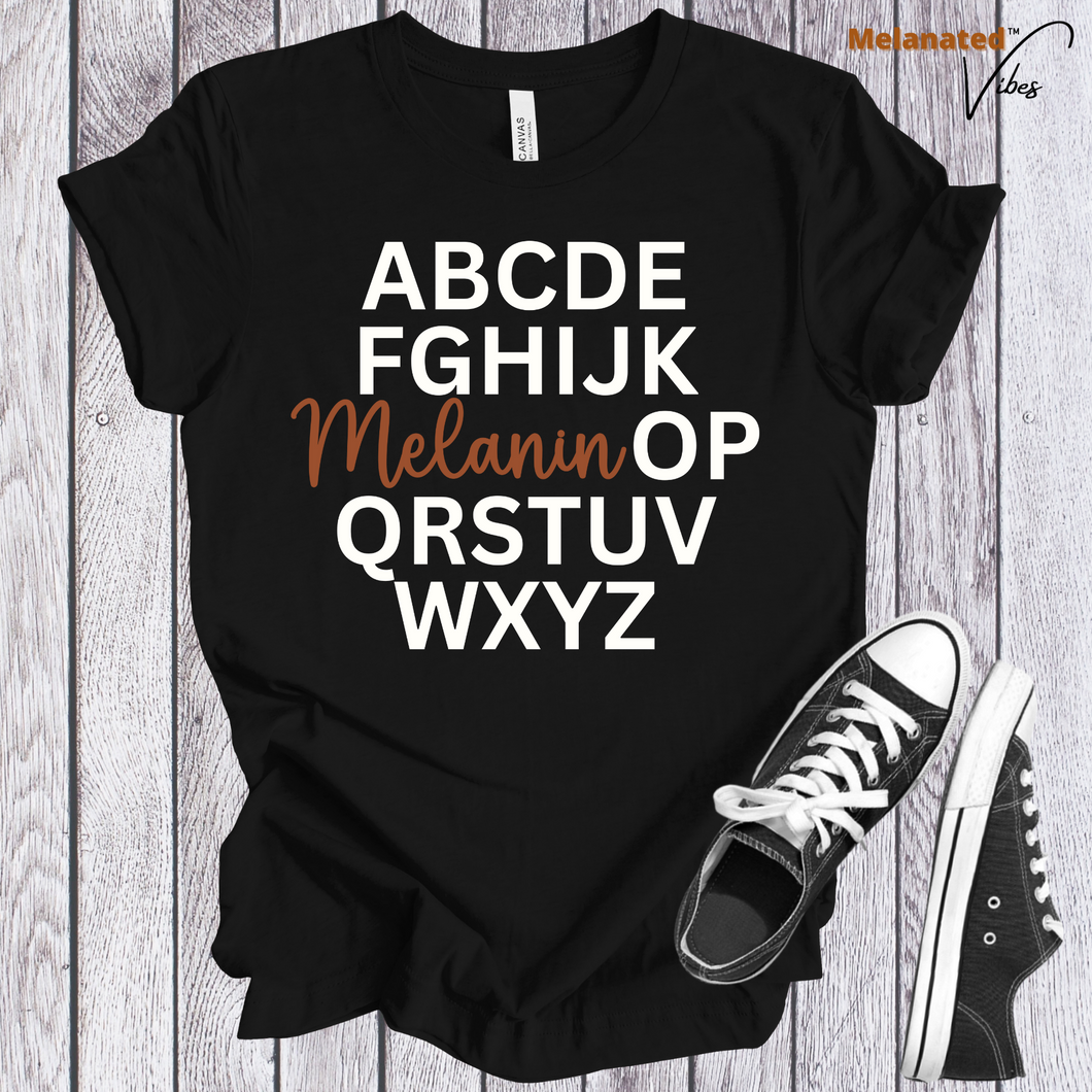 Melanin ABCs Unisex Tee