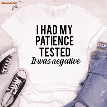 Load image into Gallery viewer, Negative Patience Unisex Tee
