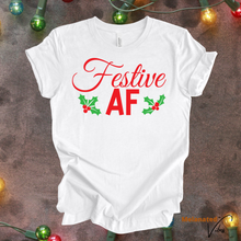 Load image into Gallery viewer, Festive AF Unisex Holiday Tee
