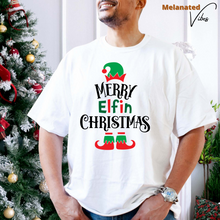 Load image into Gallery viewer, Merry Elfin Christmas Unisex Holiday Tee
