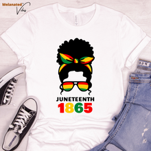 Load image into Gallery viewer, Juneteenth Black Woman Silhouette Unisex Tee
