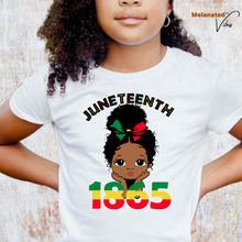 Load image into Gallery viewer, Little Girl Juneteenth Youth Tee
