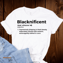 Load image into Gallery viewer, Blacknificent Unisex Tee - Melanated Vibes
