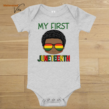 Load image into Gallery viewer, My First Juneteenth Baby Boy Bodysuit
