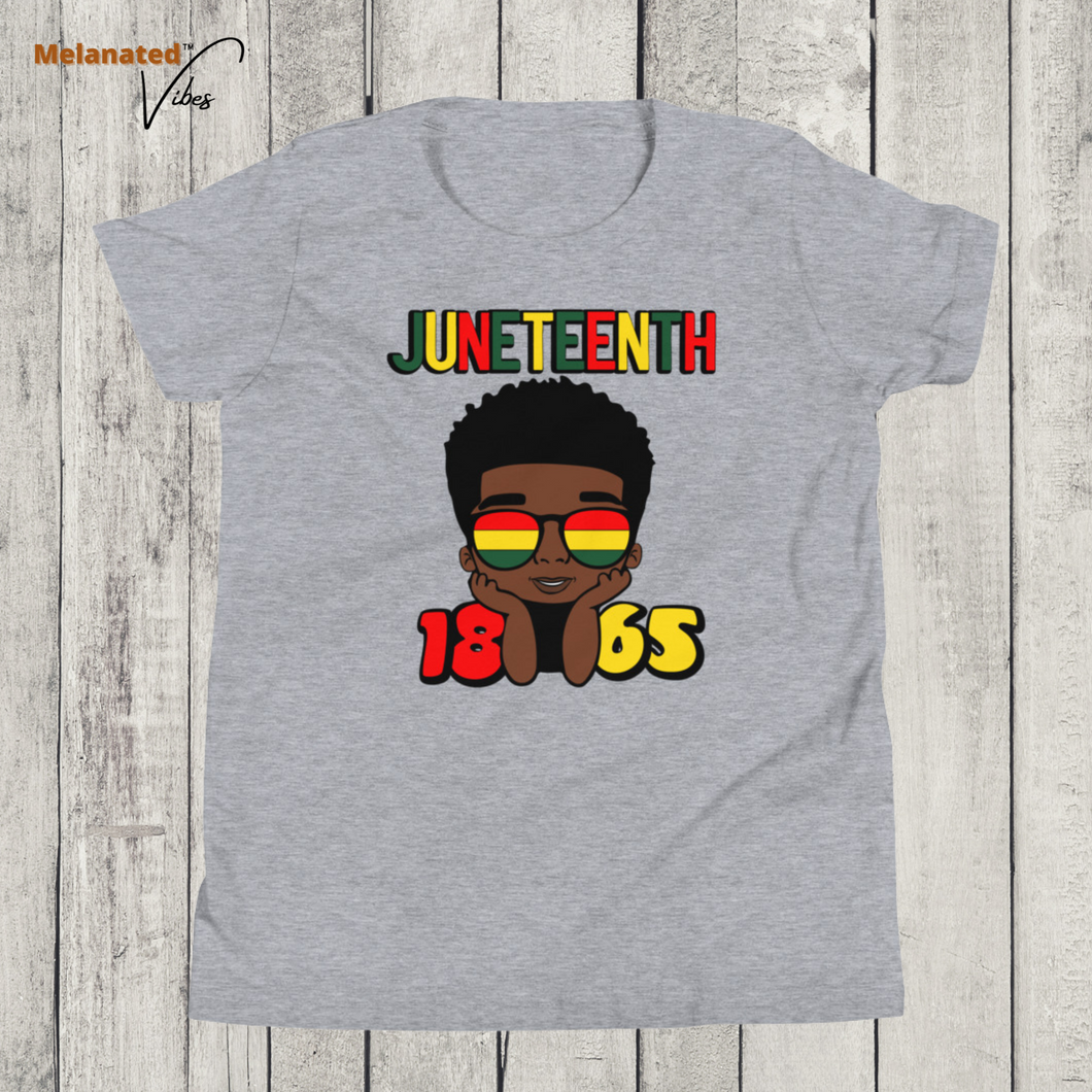 Little Boy Sunglasses Juneteenth Youth Tee