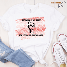 Load image into Gallery viewer, Activism is my Rent Brick Wall Unisex Tee - Melanated Vibes
