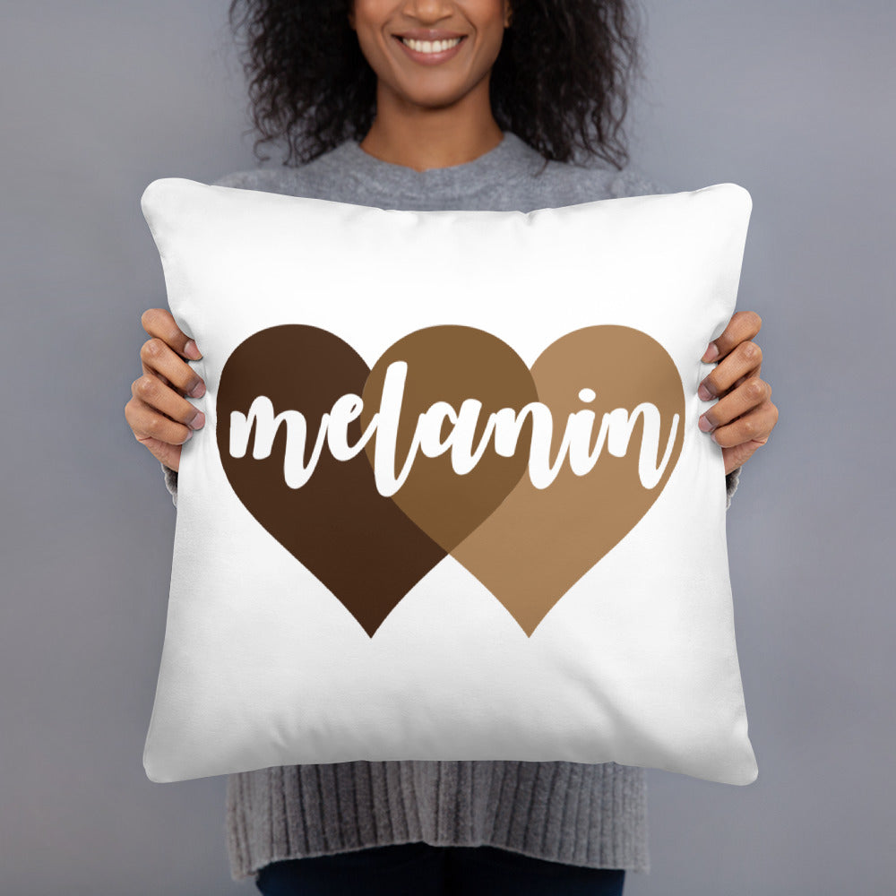 Melanin Hearts Accent Pillow