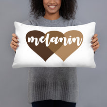 Load image into Gallery viewer, Melanin Hearts Accent Pillow
