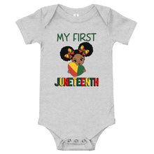 Load image into Gallery viewer, My First Juneteenth Baby Girl Bodysuit
