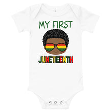 Load image into Gallery viewer, My First Juneteenth Baby Boy Bodysuit
