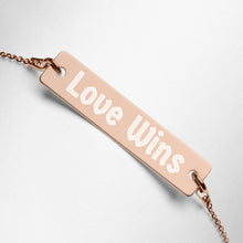 Load image into Gallery viewer, Love is Love Engraved Bar Chain Necklace
