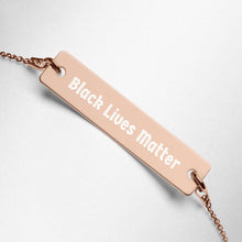 Load image into Gallery viewer, Black Lives Matter Engraved Bar Chain Necklace - Melanated Vibes
