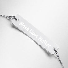 Load image into Gallery viewer, Black Lives Matter Engraved Bar Chain Necklace - Melanated Vibes
