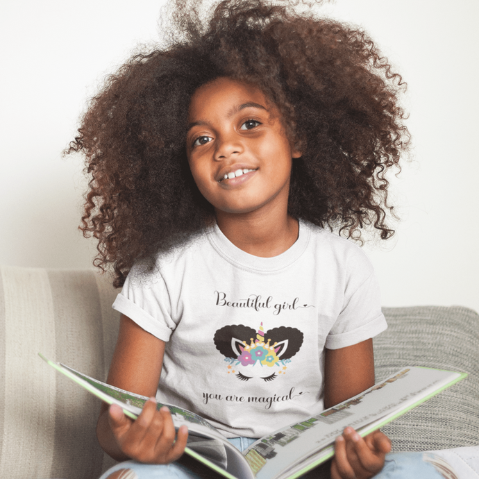 Beautiful Girl You Are Magical Youth Tee - Melanated Vibes