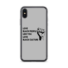 Load image into Gallery viewer, Love Black People iPhone Case
