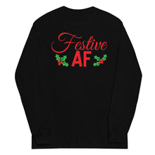 Load image into Gallery viewer, Festive AF Long Sleeve Holiday Tee
