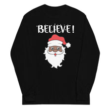 Load image into Gallery viewer, Believe Long Sleeve Holiday Tee
