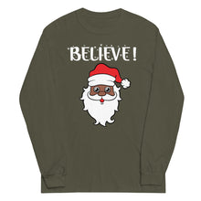 Load image into Gallery viewer, Believe Long Sleeve Holiday Tee
