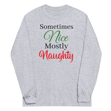 Load image into Gallery viewer, Nice Naughty Long Sleeve Holiday Tee
