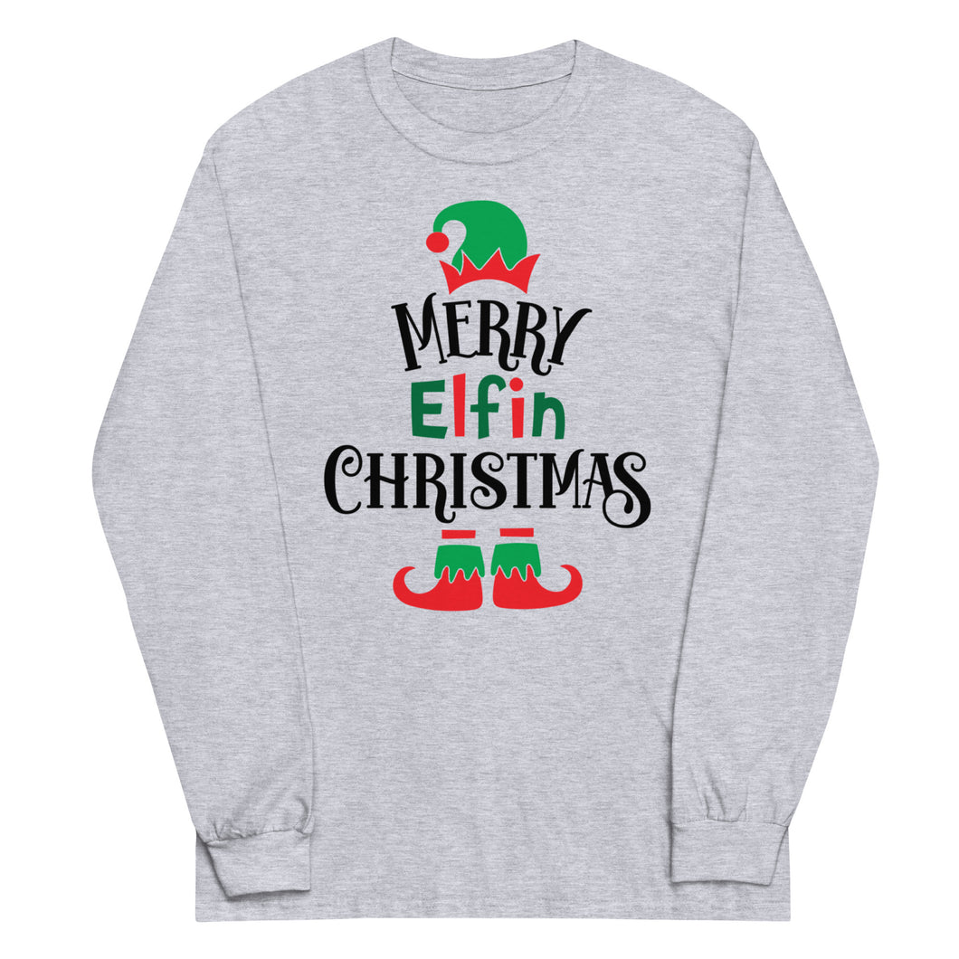 Merry Elfin Christmas Long Sleeve Holiday Tee