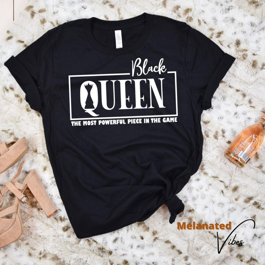 Black Queen Chess Piece Unisex Tee - Melanated Vibes