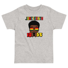 Load image into Gallery viewer, Little Boy Sunglasses Juneteenth Toddler Tee
