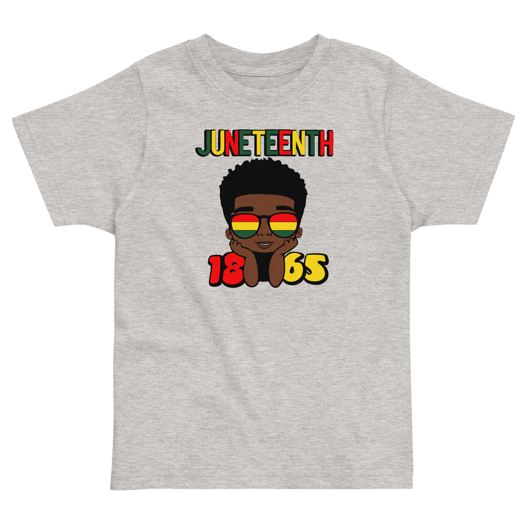 Little Boy Sunglasses Juneteenth Toddler Tee