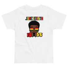 Load image into Gallery viewer, Little Boy Sunglasses Juneteenth Toddler Tee
