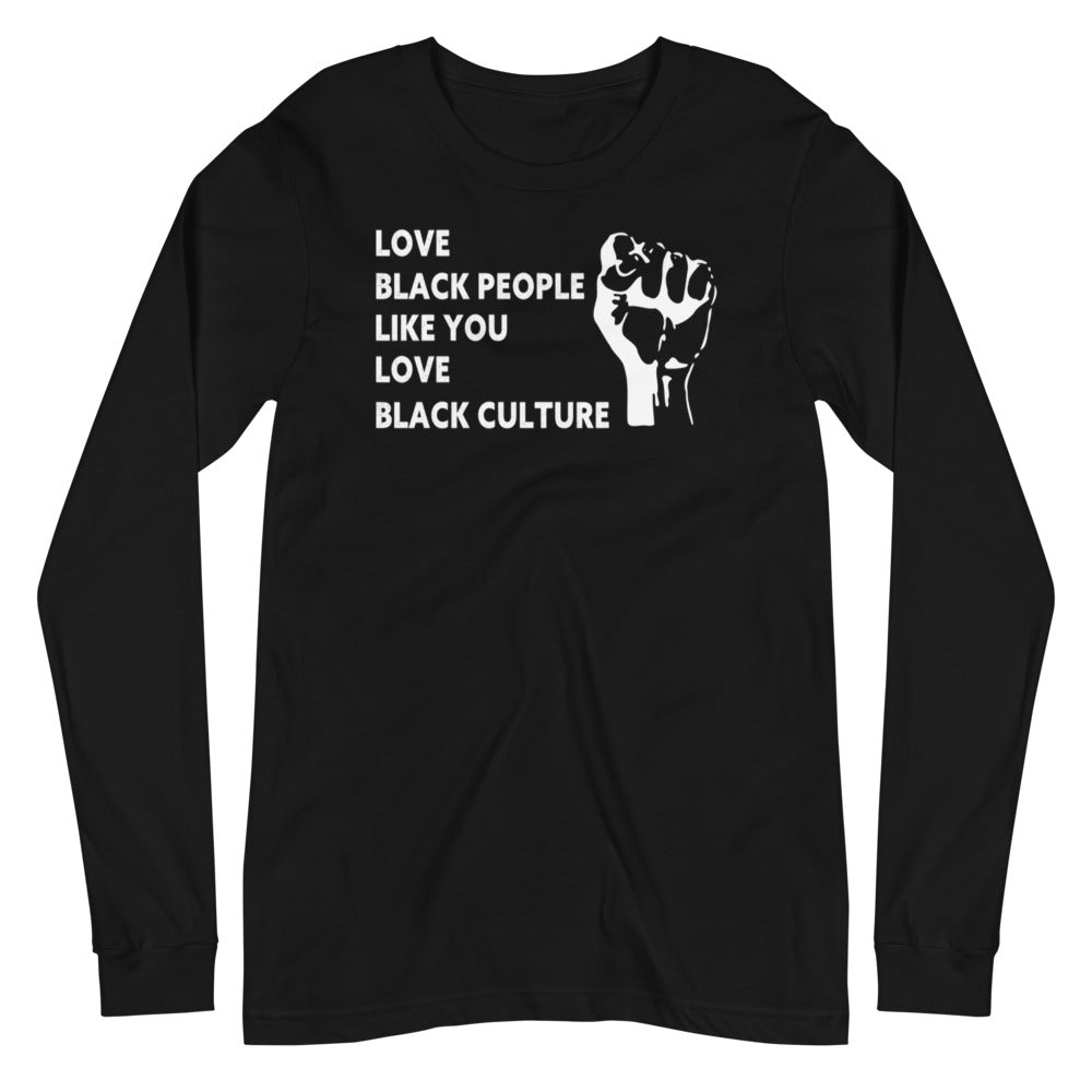 Love Black People Unisex Long Sleeve Tee