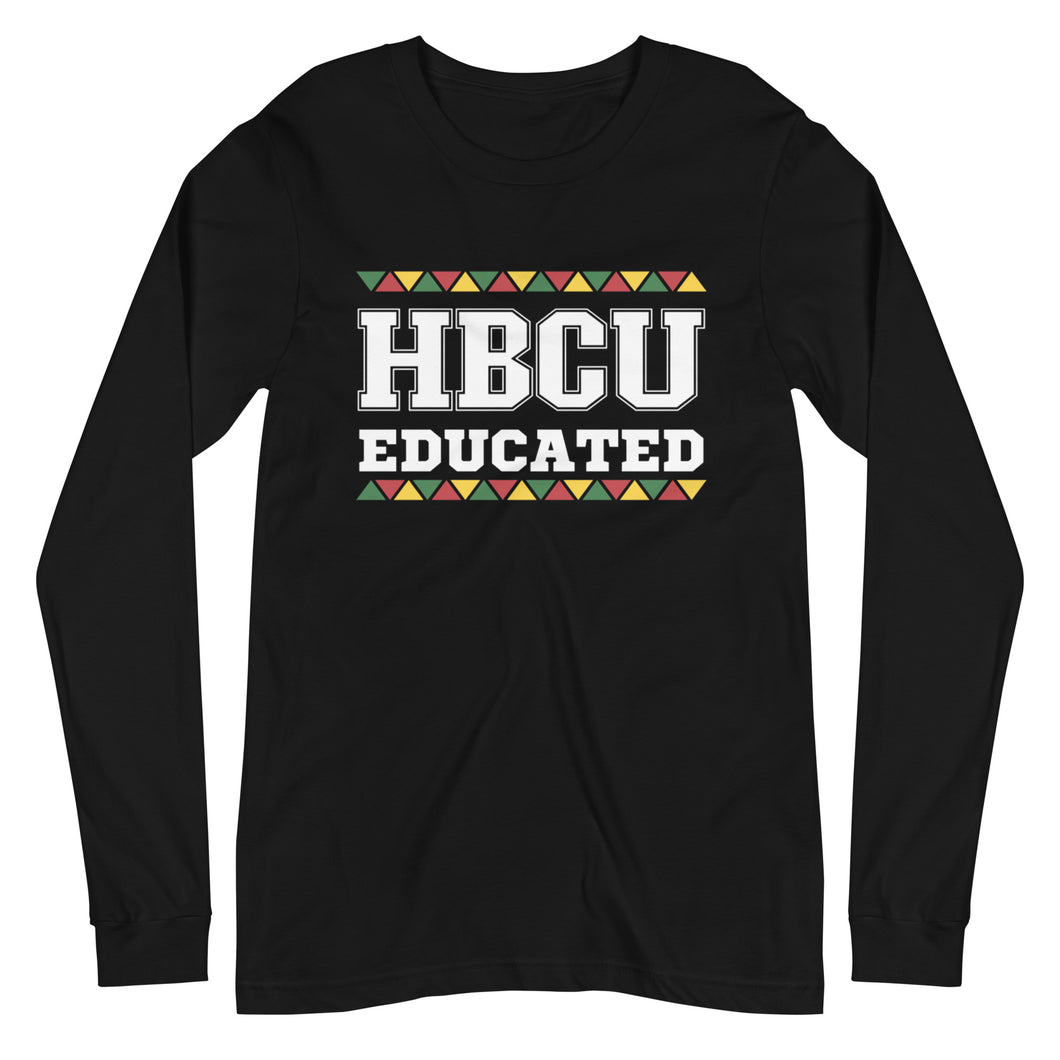 HBCU Educated Tribal Design Unisex Long Sleeve Tee