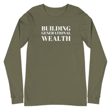 Load image into Gallery viewer, Building Generational Wealth Unisex Long Sleeve Tee - Melanated Vibes
