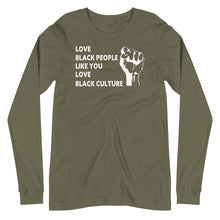 Load image into Gallery viewer, Love Black People Unisex Long Sleeve Tee
