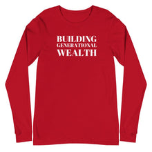 Load image into Gallery viewer, Building Generational Wealth Unisex Long Sleeve Tee - Melanated Vibes
