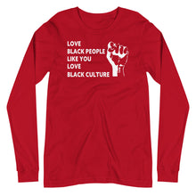 Load image into Gallery viewer, Love Black People Unisex Long Sleeve Tee
