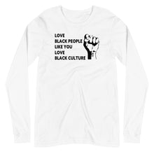 Load image into Gallery viewer, Love Black People Unisex Long Sleeve Tee
