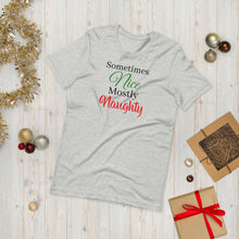 Load image into Gallery viewer, Nice Naughty Holiday Unisex Holiday Tee
