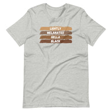 Load image into Gallery viewer, Lightly Melanated Hella Black Unisex Tee
