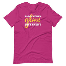 Load image into Gallery viewer, Black Women Glow Different Unisex Tee - Melanated Vibes
