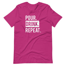 Load image into Gallery viewer, Pour Drink Repeat Unisex Tee
