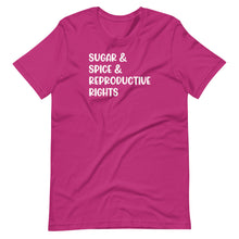 Load image into Gallery viewer, Sugar &amp; Spice &amp; Reproductive Rights Unisex Tee
