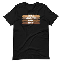 Load image into Gallery viewer, Lightly Melanated Hella Black Unisex Tee
