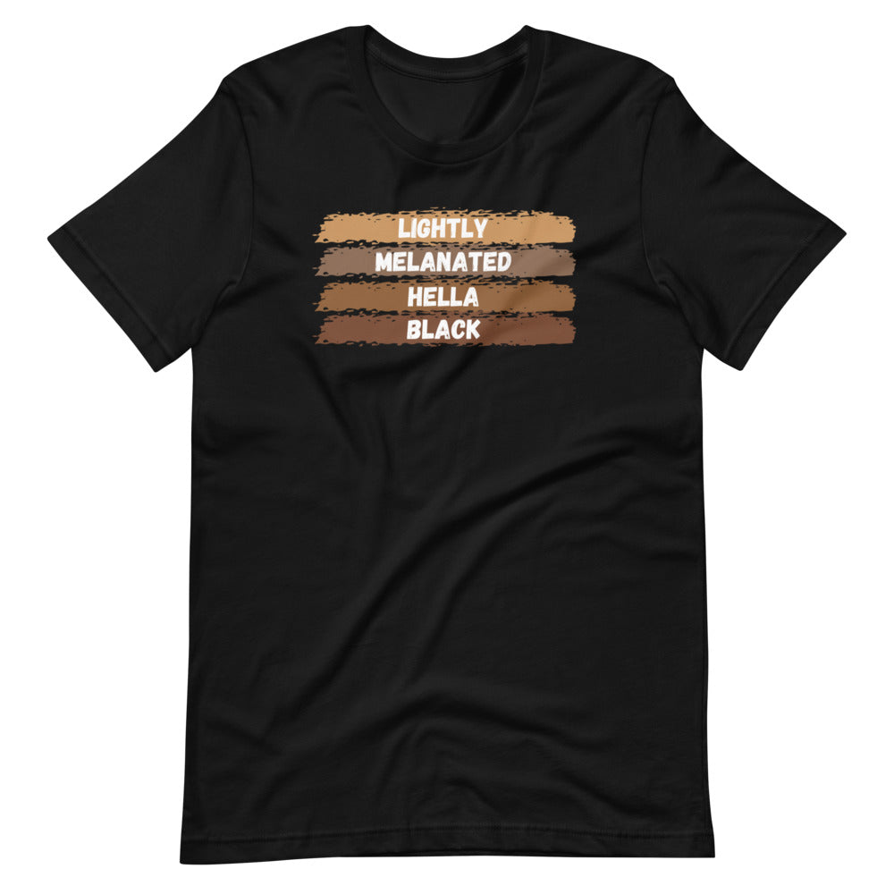 Lightly Melanated Hella Black Unisex Tee