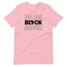 Load image into Gallery viewer, Black Stacked Unisex Tee
